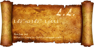 László Lotti névjegykártya