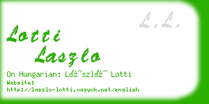 lotti laszlo business card